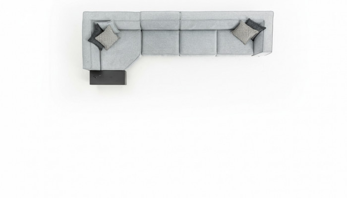Coin suite Canapé Canapé Gris Tissu Canapés Meubles 430x165 Canapés Canapés