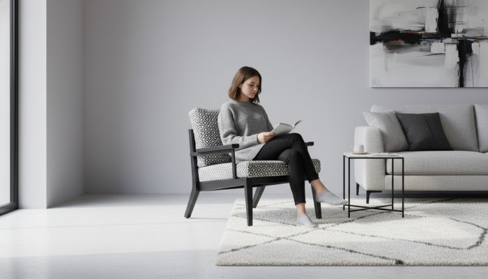 Fauteuil Places Salon Design Moderne Mobilier Luxueux de Grande Confort Relaxant Club