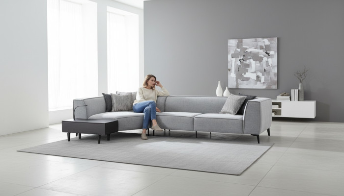 Canapé d'angle en L, rembourrage Canapé Salon Style Mobilier Canapés Canapé 340x165