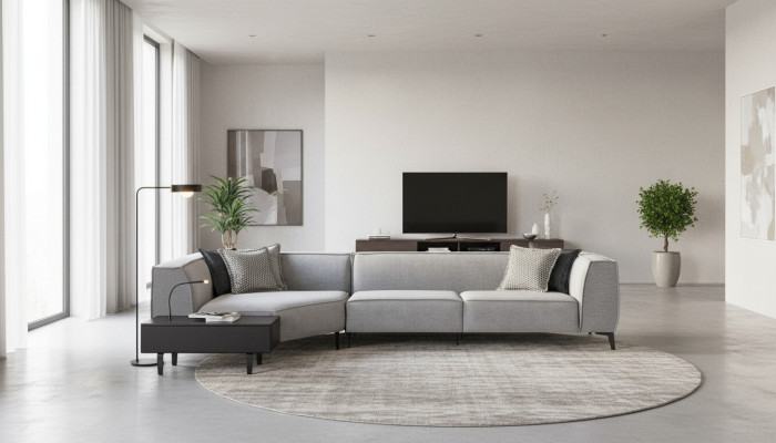 Canapé d'angle en L, rembourrage Canapé Salon Style Mobilier Canapés Canapé 340x165