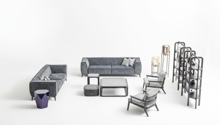 Ensemble de canapés 4 places Canapés Fauteuil Suite de luxe tissu Canapé Meubles