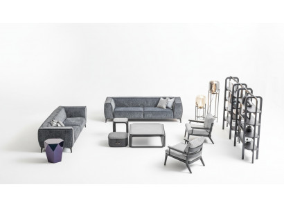 Ensemble de canapés 4 places Canapés Fauteuil Suite de luxe tissu Canapé Meubles