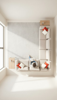 Canapé d'angle Canapé en forme de L Design Moderne Luxueux Salon Beige Canapé
