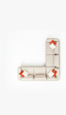 Canapé d'angle Canapé Canapé rembourré en forme de L Salon Ensemble d'angle Canapés Canapé 312x312