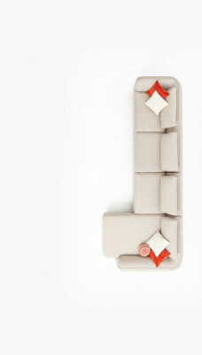 Canapé d'angle Salon Canapé Canapé rembourré Design moderne Forme en L 420x170cm