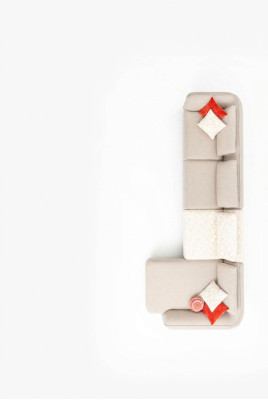 Canapé d'angle L-forme Moderne Salon Canapé rembourré Mobilier de luxe 420x170cm
