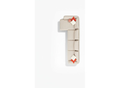 Canapé d'angle Beige de Luxe Salon Canapé Canapé en L moderne Design 420x170