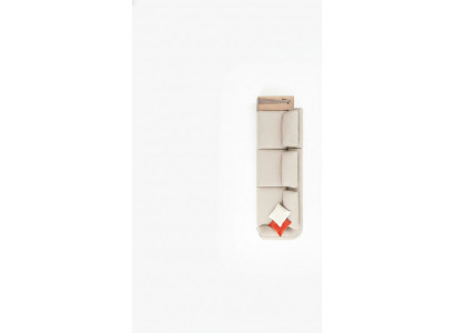 Canapé confortable 5 places de couleur beige simple et design moderne