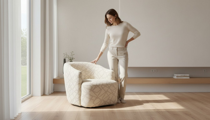 Fauteuil cocktail rembourré dans une couleur agréable à la conception moderne