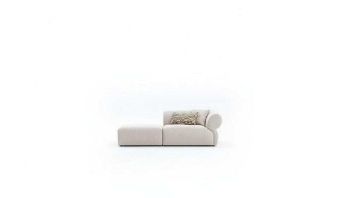 Canapé en textile 3 places Salon Mobilier de luxe Design Canapé Beige 215 cm