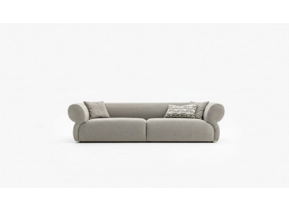 Canapé 3 places Beige Canapé de luxe Salon moderne Design Tissu d'ameublement nouveau