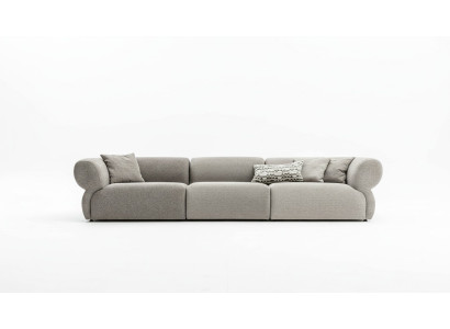 Grand canapé en tissu 5 places avec revêtement textile de qualité dans un style moderne
