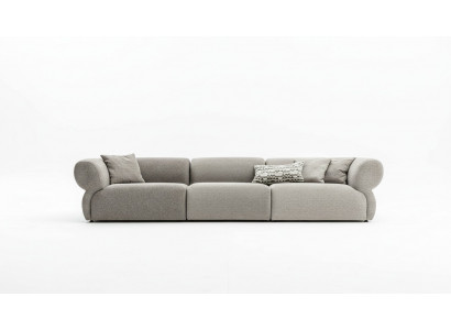 Grand canapé en tissu 5 places avec revêtement textile de qualité dans un style moderne