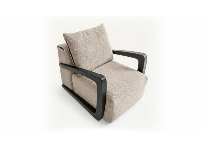 Siège rembourré 1 place en tissu de designer pour fauteuil style moderne de salon