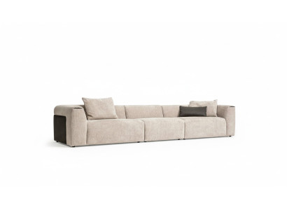 Canapé beige Salon Mobilier rembourré cinq places Designer Mobilier de luxe neuf