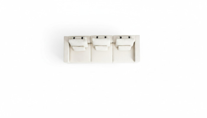 Blanc quatre places de luxe rembourrage quatre places textile mobilier de salon design