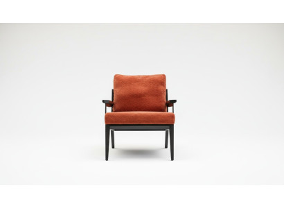 Fauteuil 1 place en textile pour salon, luxueux et moderne, avec revêtement neuf.