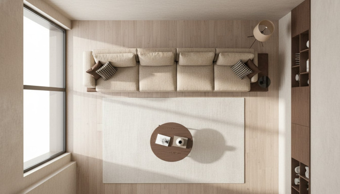Canapé 6 places Tissu de rembourrage Canapé de luxe Moderne Tissu de mobilier pour salon