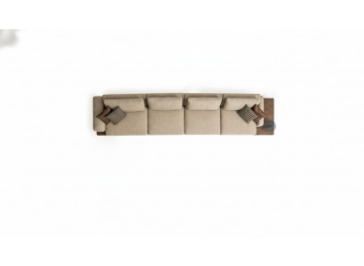 Canapé 6 places Tissu de rembourrage Canapé de luxe Moderne Tissu de mobilier pour salon
