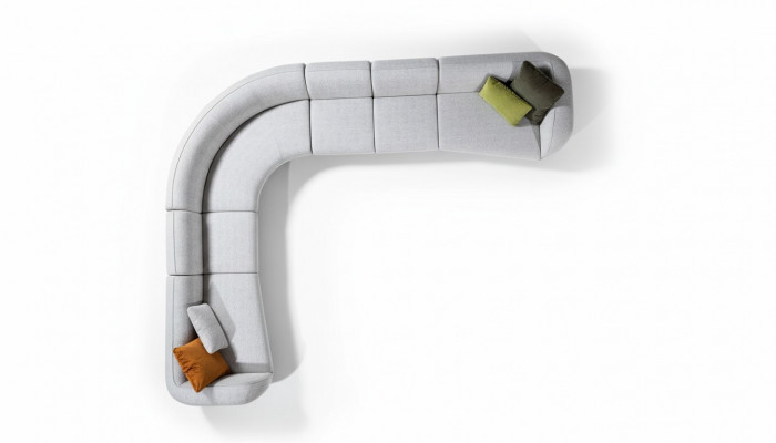 Meubles rembourrés Textile canapé en forme de L Salon coin Groupe de sièges relaxants Canapé