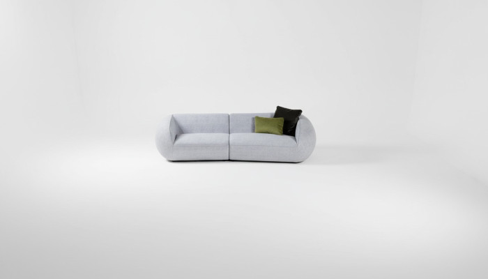 Salon gris Canapé rembourré moderne Textile Canapés de luxe Mobilier Canapé