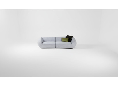 Salon gris Canapé rembourré moderne Textile Canapés de luxe Mobilier Canapé
