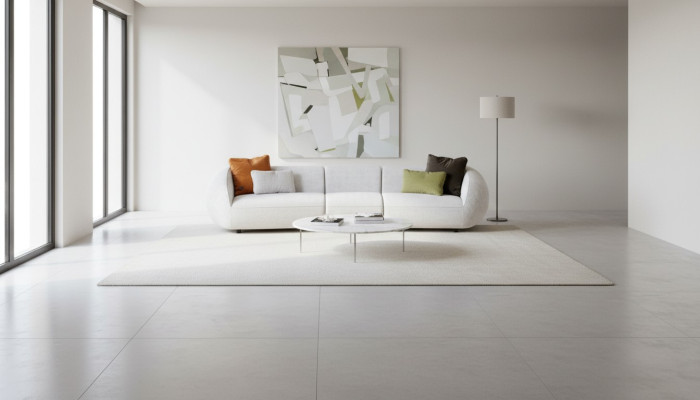 Canapé gris de luxe cinq places pour salon de designer Canapés Rembourrage