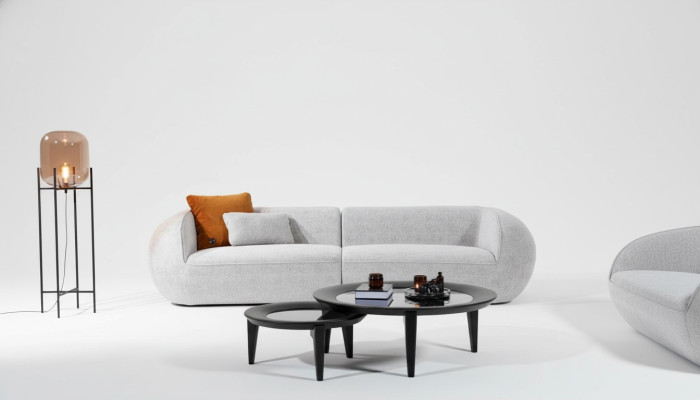 Canapé de salon trois places moderne de luxe rembourré canapé siège mobilier