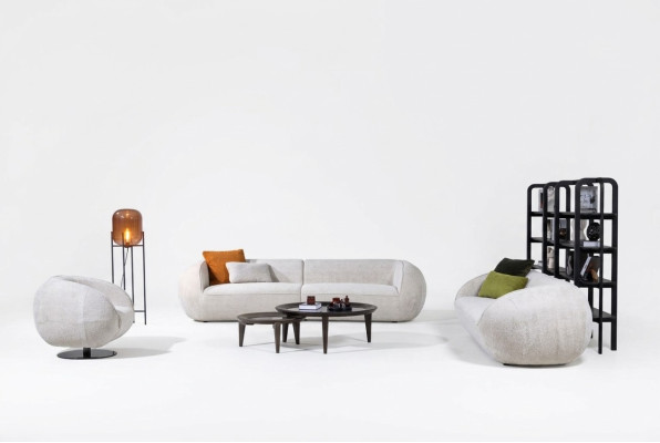 Ensemble de canapés Trois places Fauteuil moderne Mobilier de salon Canapé rembourré Ensemble de canapés