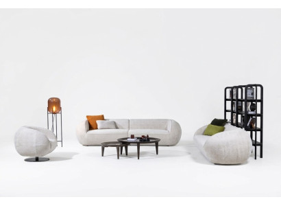 Ensemble de canapés Trois places Fauteuil moderne Mobilier de salon Canapé rembourré Ensemble de canapés