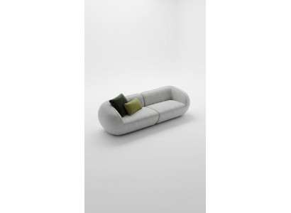 Ensemble de canapé gris trois places fauteuil suite de meubles rembourrés design de luxe