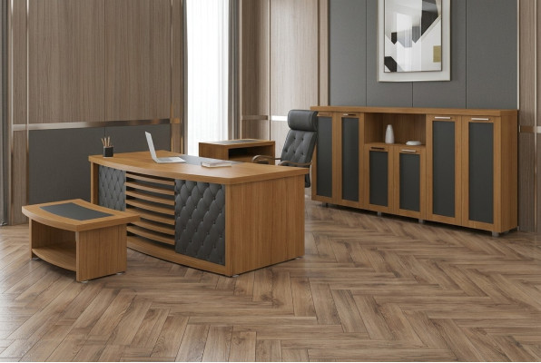 Ensemble de bureau de design en bois de luxe Ensemble de bureau Armoire Mobilier 4 pièces