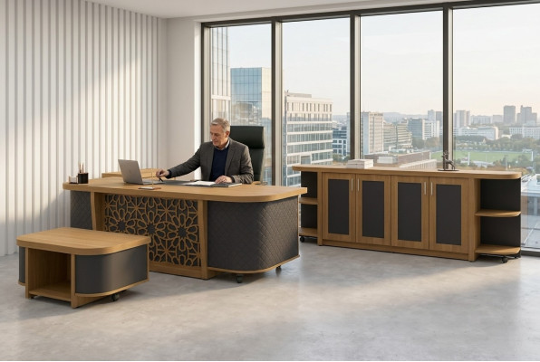 Meubles de bureau complets Ensemble de mobilier de table de travail de salle d'étude de meubles de designer Bureau