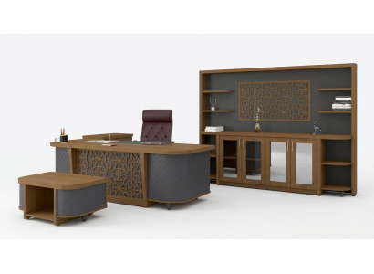 Ensemble de mobilier de bureau de luxe pour étude, comprenant un bureau 4 pièces.