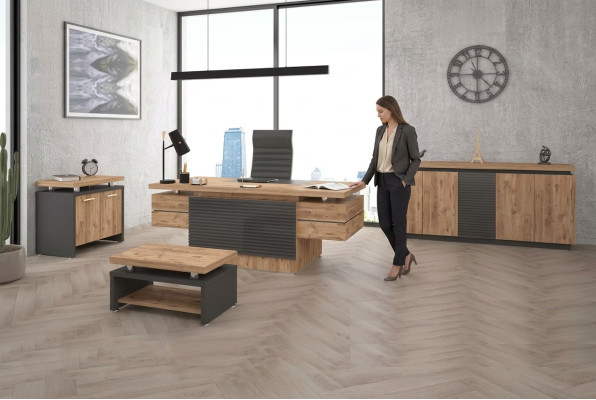 Suite de bureau de luxe Salle d'étude Mobilier Bureaux Armoire 4 pièces