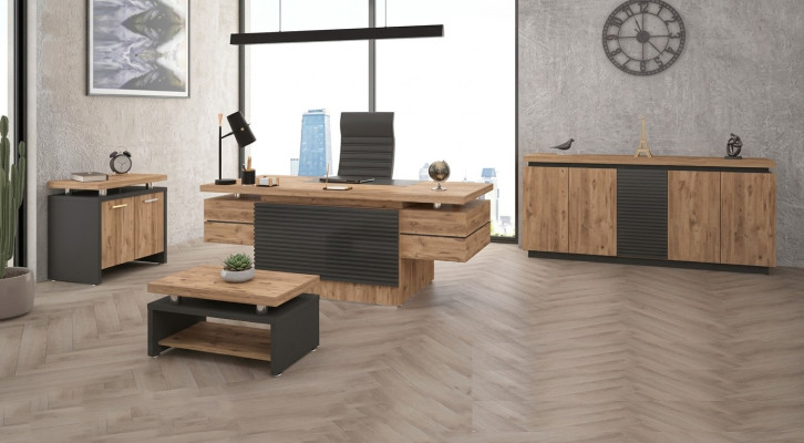 Suite de bureau de luxe Salle d'étude Mobilier Bureaux Armoire 4 pièces