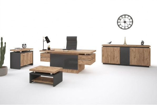 Suite de bureau de luxe Salle d'étude Mobilier Bureaux Armoire 4 pièces