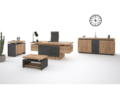 Suite de bureau de luxe Salle d'étude Mobilier Bureaux Armoire 4 pièces