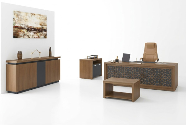 Mobilier de bureau en bois ensemble bureau table basse meubles de salle d'étude 4 pièces