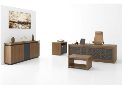 Mobilier de bureau en bois ensemble bureau table basse meubles de salle d'étude 4 pièces