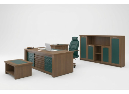 Suite de bureau marron mobilier de bureau de luxe bureau meubles de designer 4 pièces