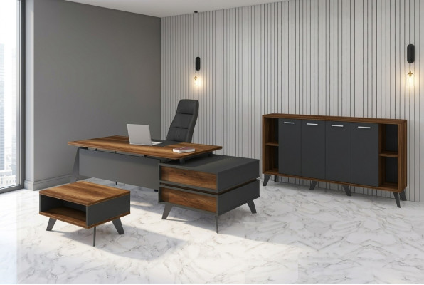 Mobilier de bureau ensemble complet 3 pièces mobilier de bureau bureau armoire
