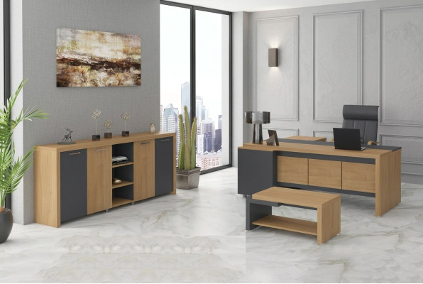 Ameublement de bureau Bureau Commode Table basse Meubles de luxe 3 pièces