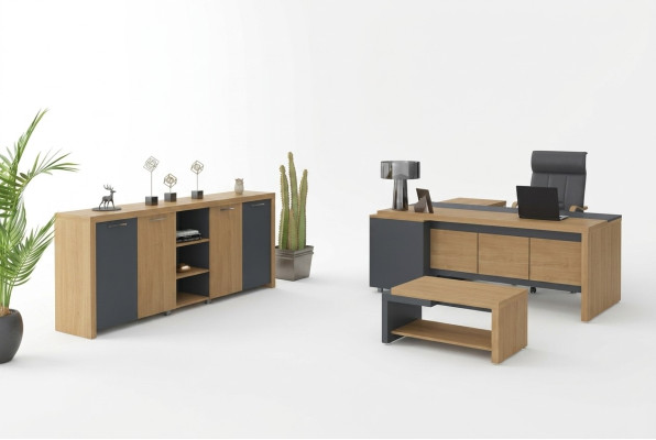 Ameublement de bureau Bureau Commode Table basse Meubles de luxe 3 pièces