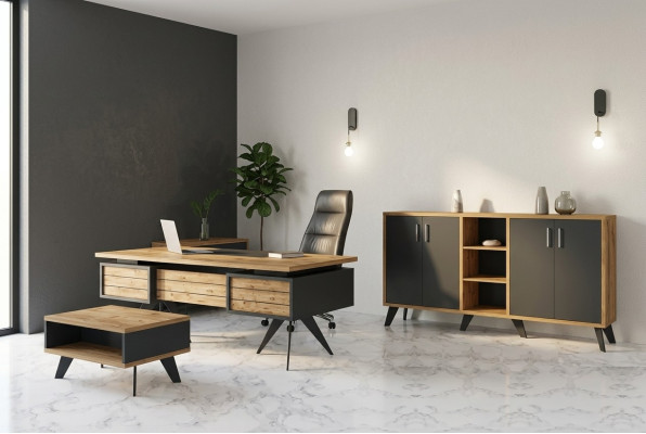 Grand ensemble de salle d'étude Mobilier de bureau Bureau Commode Table