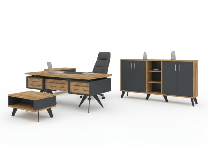 Grand ensemble de salle d'étude Mobilier de bureau Bureau Commode Table