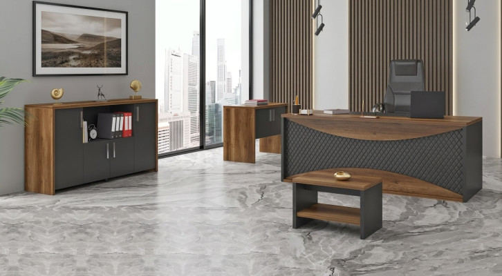 Salle d'étude meubles en bois ensemble de bureau bureau armoire à dossiers table basse