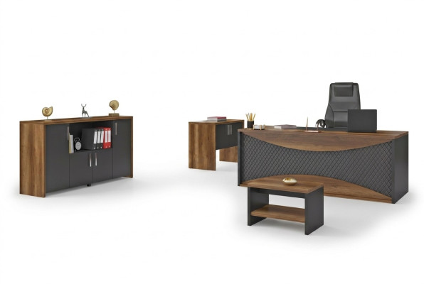Salle d'étude meubles en bois ensemble de bureau bureau armoire à dossiers table basse