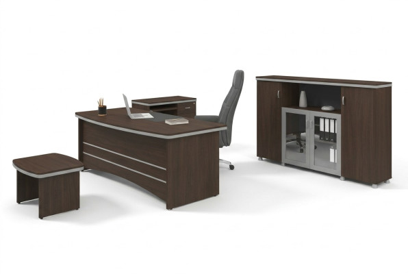 Ensemble de bureau moderne Bureau Armoire Tables d'appoint Complet 4 pièces