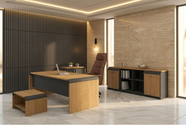 Grand ensemble de salle d'étude Bureau Commode Table basse Complet